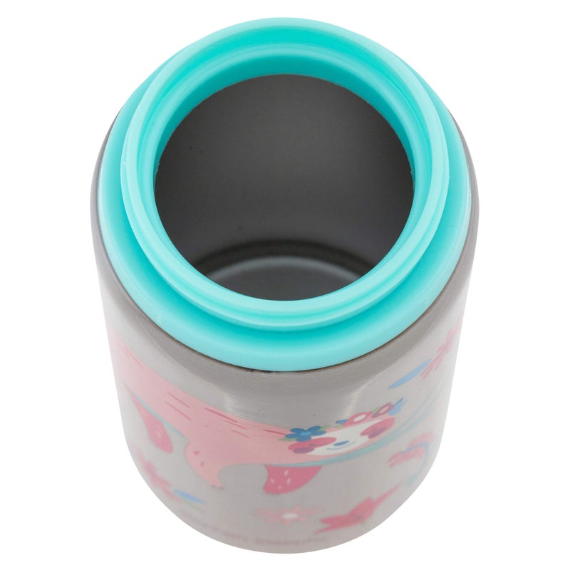 Stephen Joseph Stainless Steel Water Bottles, 18 OZ, Straw lid, Reusable tumbler, Insulated, SLOTH - Image 2